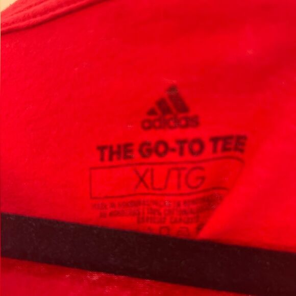 Adidas rich red short-sleeved shirt, crew neck, chest logo, XL/TG - Picture 2 of 5